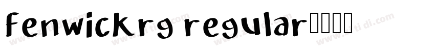 fenwickrg regular字体转换